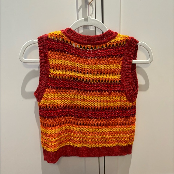 Zara knit, front tie sweater vest worn once - Picture 2 of 3